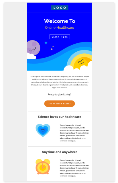 Online Healthcare email template